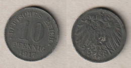 00798) Dt. Kaiserreich, 10 Pfennig 1917 O. Mzz - 10 Pfennig