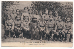 Rare CPA 13 MARSEILLE Les Troupes Russes Groupe D'Officiers Et Le Pope Voir Dos Front D'Orient 1917 WW1 - Unclassified