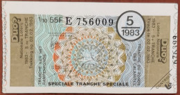 Billet De Loterie Nationale Belgique 1983 5e Tr - Tranche Du Fond Des Calamites- 2-2-1983 - Billetes De Lotería