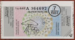 Billet De Loterie Nationale Belgique 1983 7e Tr  SuperTranche Des Champignons - 16-2-1983 - Billetes De Lotería