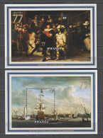 Rwanda 1977 Mi Bliocks 76-77 MNH PAINTINGS REMBRANDT - VAN DE VELDE  - Rembrandt