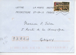FRANCE AA 464 - 2010 - ART ROMAN - ANGOULEME -   Enveloppe Entière OBL. 2010 / LOT A ++ - Cartas & Documentos