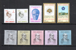 Turquía   1970  .-  Y&T   Nº   1936/1937-1938-1939/1940-1941/1945   ** - Unused Stamps