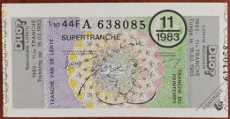 Billet De Loterie Nationale Belgique 1983 11e Tr  SuperTranche Du Printemps - 16-3-1983 - Billetes De Lotería