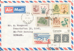 Canada Air Mail Cover Sent To Denmark 14-4-1982 With More Topic Stamps - Poste Aérienne