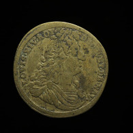 LOUIS XIV, Rechenpfennig - NUREMBERG - LAZA : GOTTL : LAVFFERS. REICH. PFENING, Laiton (Brass), B (VG), Feu#13000 - Monarchia / Nobiltà