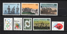 Turquía   1972  .-  Y&T   Nº   2032/2033-2034-2035/2037-2038-2039   ** - Unused Stamps