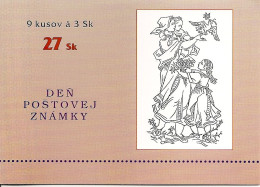 SLOVAKIA, 1996, Booklet 16, 9x3 Stamp Day - Unused Stamps