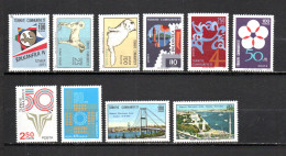 Turquía   1973  .-  Y&T   Nº   2066-2067/2068-2069/2070-2071/2073-2074/2075   ** - Unused Stamps