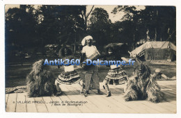 CPA 75 PARIS Carte-photo Jardin D'Acclimatation Bois De Boulogne Village Hindou N°9 Cirque Danse - Parques, Jardines