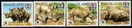 1987 Swaziland, WWF Rinoceronte Bianco, Serie Completa Nuova (**) - Swaziland (1968-...)
