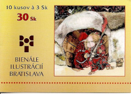 SLOVAKIA, 1997, Booklet 19, 10x2, Biennale Bratislava - Ungebraucht