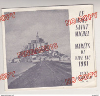 Au Plus Rapide Publicité 8 Pages Mont Saint Michel Hôtel Du Guesclin Horaires Des Marées Année 1961 - Europa