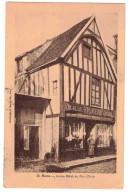 89 - CPA : SENS - ANCIEN HÔTEL DU PLAT D'ÉTAIN - 1927 - COMMERCE VOLAILLE FRUITERIE GIBIER - YONNE - Marchands