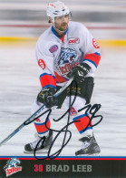 Autogramm Eishockey AK Brad Leeb Nürnberg Ice Tigers 11-12 ERC Ingolstadt Genting Casino Coventry Blaze NIT NHL Germany - Sport Invernali