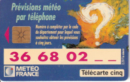 TARJETA DE FRANCIA DE METEO FRANCE DE TIRADA 7000 (TELECARTE CINQ) - Ad Uso Privato