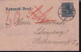 Allemagne. Enveloppe Pneumatique 30 Pf  De Berlin Du 27-X-1905 Pour Schoneberg. B/TB. - Buste