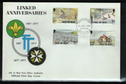 Isle Of Man 1977 Motorbikes - 70th Anniversary Of TT Races FDC - Moto