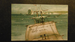 Griechenland Mi. 128 Paar AK Litho Segelschiff 1904 In Die USA - Storia Postale