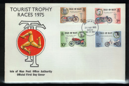 Isle Of Man 1975 Motorbikes -  Tourist Trophy Races 1975 FDC - Motorbikes