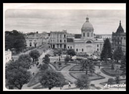 PARAGUAY ASUNCION Vintage Postcard REAL PHOTO Government House And Garden View - Paraguay