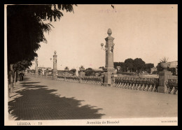 SPAIN CATALUNYA LLEIDA Vintage Postcard REAL PHOTO Canal Avenue With Bridges Avenida De Blondel - Lérida