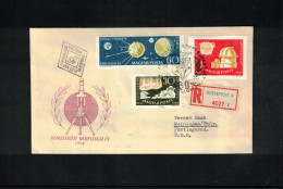 Hungary 1959 International Geophysical Year Interesting Registered Letter FDC - Astronomie