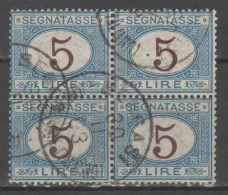 ITALIA 1874 - Segnatasse 5 L. Quartina          (g9393) - Taxe