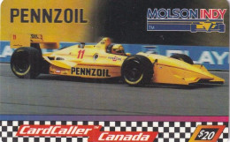 CANADA - Molson Indy/Penzoil, Cardcaller Prepaid Card $20, Exp.date 02/01/96, Used - Canada