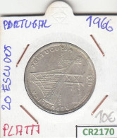 CR2170 MONEDA PORTUGAL 20 ESCUODS 1966 PLATA - Portugal