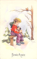 FANTAISIE - Bonne Année - Nouvel An - Enfant - Illustration - Carte Postale Ancienne - New Year