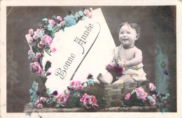 FANTAISIE - Bonne Année - Nouvel An - Enfant -  Carte Postale Ancienne - Nouvel An