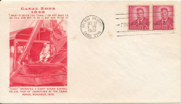 Canal Zone FDC 27-10-1949 With Cachet - Zona Del Canale / Canal Zone