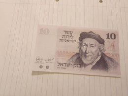 Israel-10 LIROT-MOSES MONTEFIORE-(1973)-(BLACK-NUMBER)-(350)-(0242965881)-HOLE-VERY GOOD-bank Note - Israele