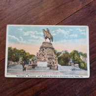 NON-CIRCULATED POSTCARD - USA - WASHINGTON MONUMENT AND FOUNTAIN, ENTRANCE TO FAIRMOUNT PARK, PHILA., PA. - Philadelphia