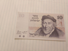 Israel-10 LIROT-MOSES MONTEFIORE-(1973)-(BLACK-NUMBER)-(353)-(1744321077)-U.N.C-bank Note - Israël