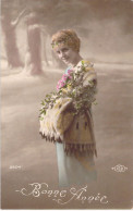 FANTAISIE - Bonne Année - Nouvel An - Femme - Carte Postale Ancienne - New Year