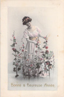 FANTAISIE - Bonne Année - Nouvel An - Femme - Carte Postale Ancienne - Nieuwjaar