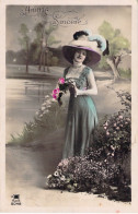 FANTAISIE - Femme - Amitié Sincère - Carte Postale Ancienne - Femmes