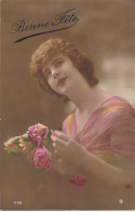 FANTAISIE - Femme - Bonne Fete - Carte Postale Ancienne - Frauen