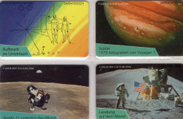 Kosmos-Flug 4TK O 2118,2119,2603+2366 ** 100€ Weltraum Universum Apollo 11 Mit Mondlandung TC Space Telecards Of Germany - Collezioni