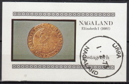 INDIEN NAGALAND  Block Münze Elisabeth I., Gestempelt, 1973 - Sonstige & Ohne Zuordnung
