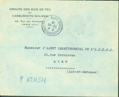 Guerre 40 Cachet Francisque Secrétariat D'état à La Production Industrielle FM CAD Bureau Du Courrier Officiel 20 11 42 - Guerra Del 1939-45