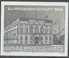 AUSTRIA(2006) EU Government Building. Black Print. Austria's Presidency Of EU. - Probe- Und Nachdrucke