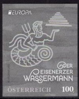 AUSTRIA(2022) Merman With Trident. Black Print. Myths And Legends. - Proeven & Herdruk
