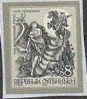 AUSTRIA(1999) Maiden. Man On Horseback. Black Print. Legend Of Dark Maiden Of Hardegg Castle. Scott No 1775. - Proofs & Reprints