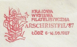 Poland 1987 Cover From Lódz With Meter Stamp Arschristfil Philatelic Exhibition Religion Theme - Lettres & Documents