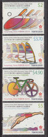 2021 Hong Kong Japan Olympics Sailing Cycling GOLD Complete Set Of 4 MNH - Neufs