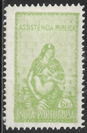 Portuguese India – 1948 Assistência Pública 6 Réis Mint Stamp - Inde Portugaise