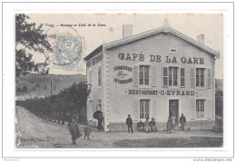 54 - FOUG : Avenue Et Café De La Gare, - Foug
